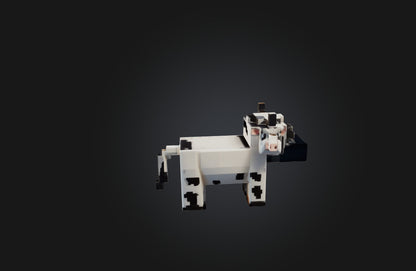 3D model Voxel Cow VR / AR / low-poly