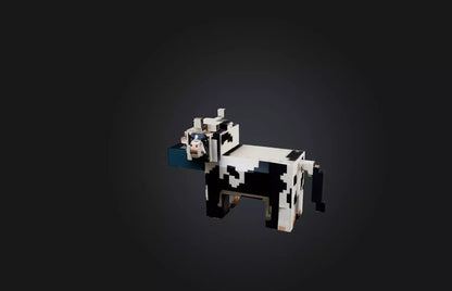 3D model Voxel Cow VR / AR / low-poly