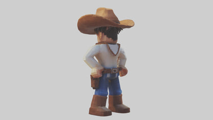Voxel Cowboy 3D model