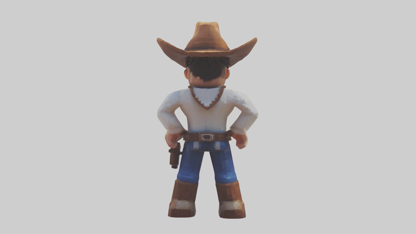 Voxel Cowboy 3D model