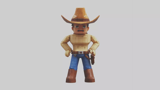 Voxel Cowboy 3D model