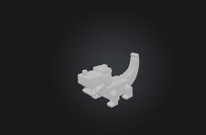 3D model Voxel Crocodile VR / AR / low-poly