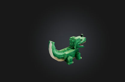 3D model Voxel Crocodile VR / AR / low-poly