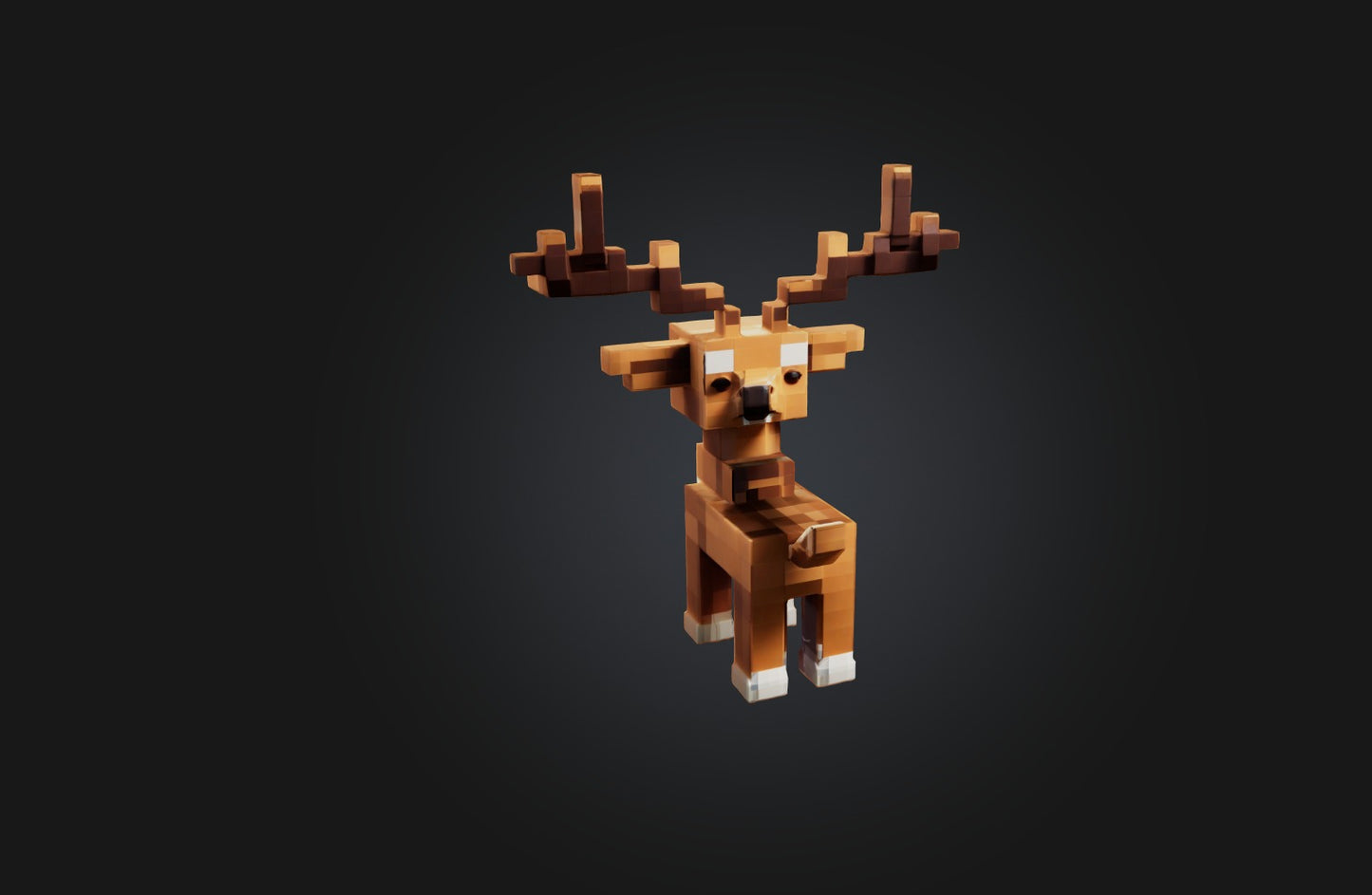 3D model Voxel Deer VR / AR / low-poly