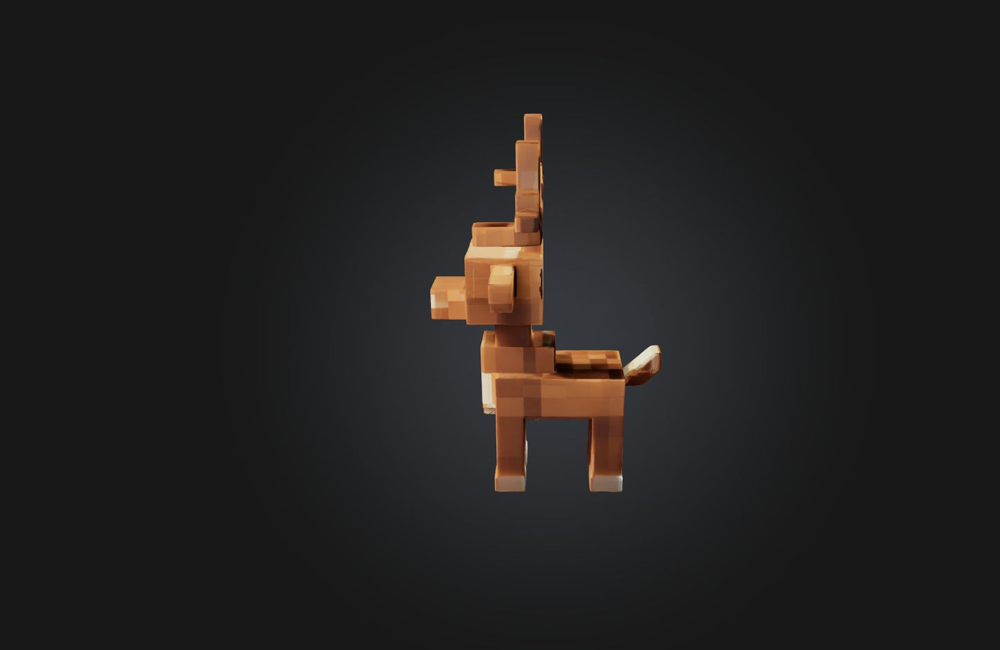 3D model Voxel Deer VR / AR / low-poly