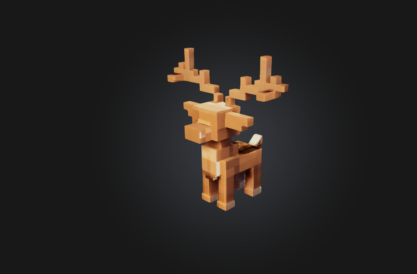 3D model Voxel Deer VR / AR / low-poly