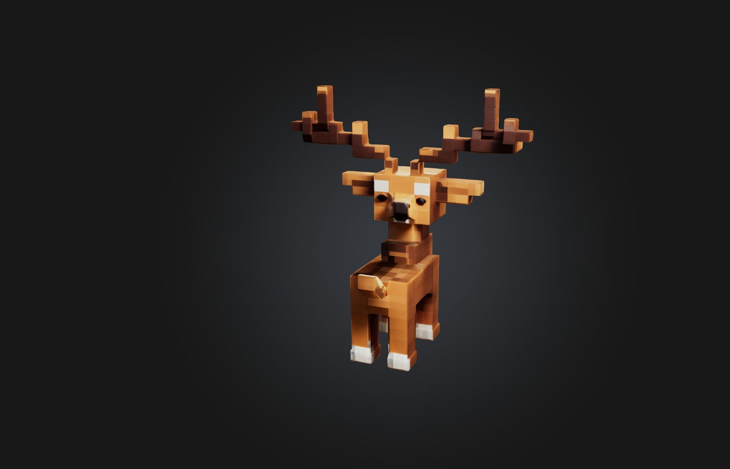 3D model Voxel Deer VR / AR / low-poly