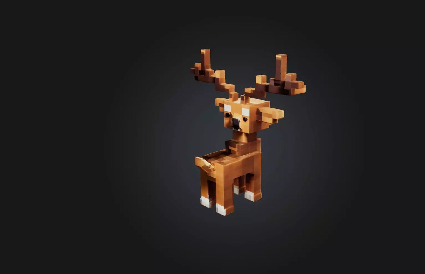 3D model Voxel Deer VR / AR / low-poly