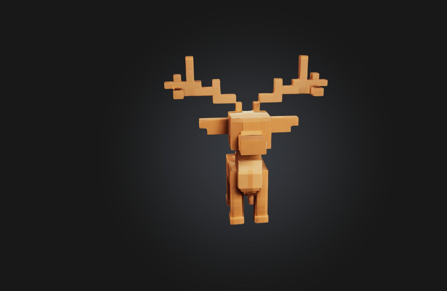 3D model Voxel Deer VR / AR / low-poly