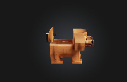3D model Voxel Dog VR / AR / low-poly