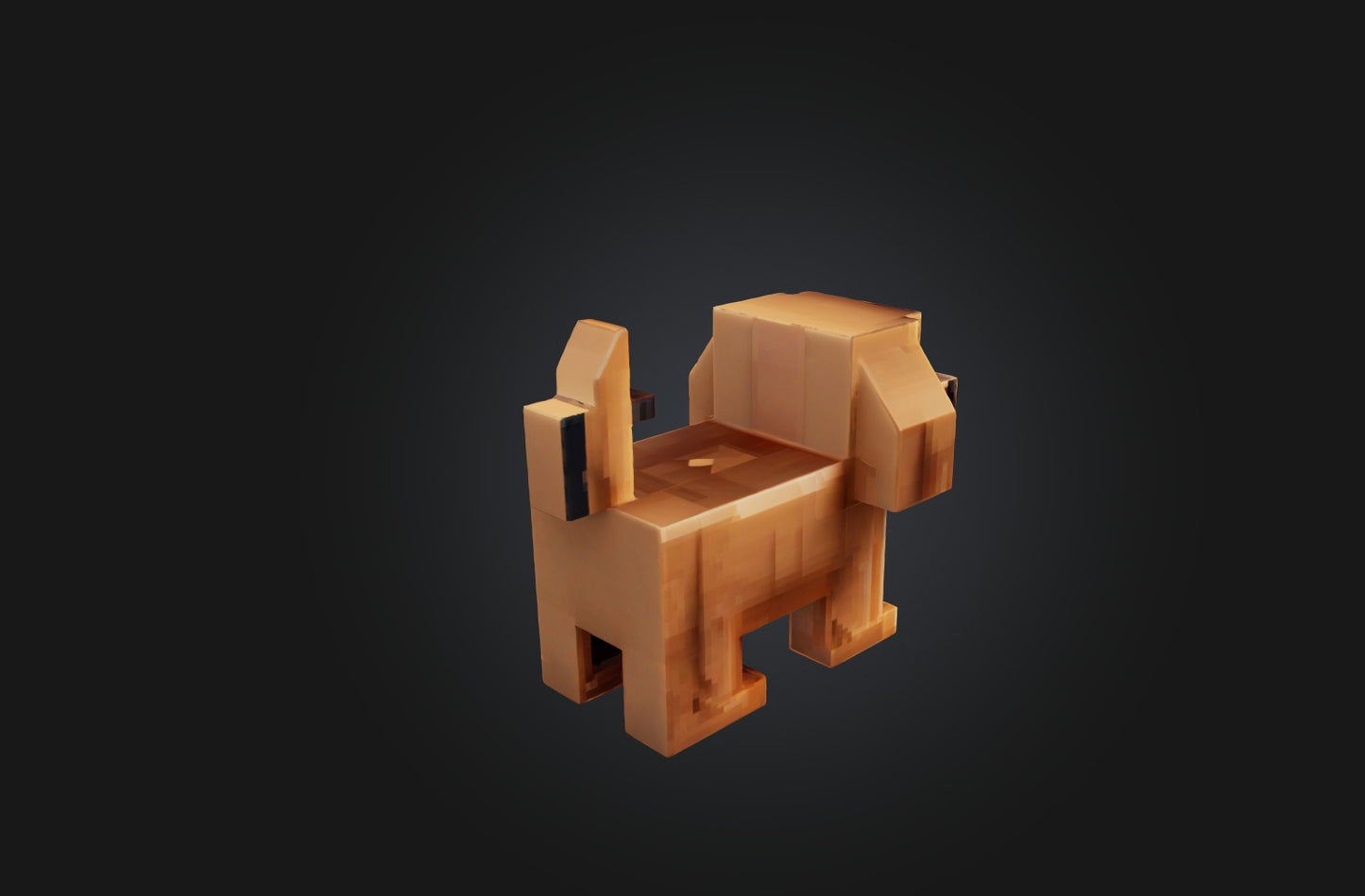 3D model Voxel Dog VR / AR / low-poly