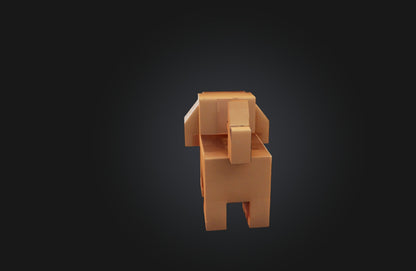 3D model Voxel Dog VR / AR / low-poly