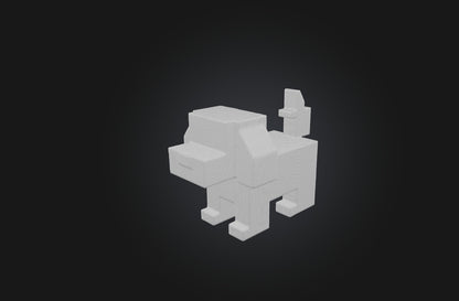 3D model Voxel Dog VR / AR / low-poly