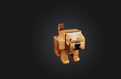 3D model Voxel Dog VR / AR / low-poly
