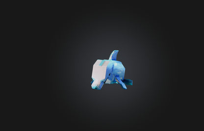 3D model Voxel Dolphin VR / AR / low-poly