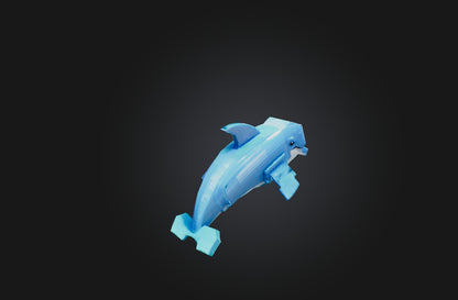 3D model Voxel Dolphin VR / AR / low-poly