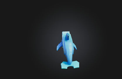 3D model Voxel Dolphin VR / AR / low-poly