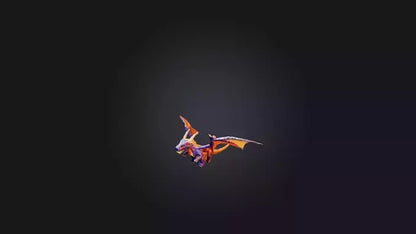 3D model Voxel Dragon VR / AR / low-poly