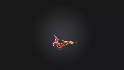 3D model Voxel Dragon VR / AR / low-poly
