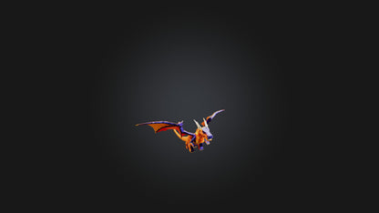 3D model Voxel Dragon VR / AR / low-poly