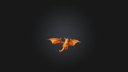 3D model Voxel Dragon VR / AR / low-poly