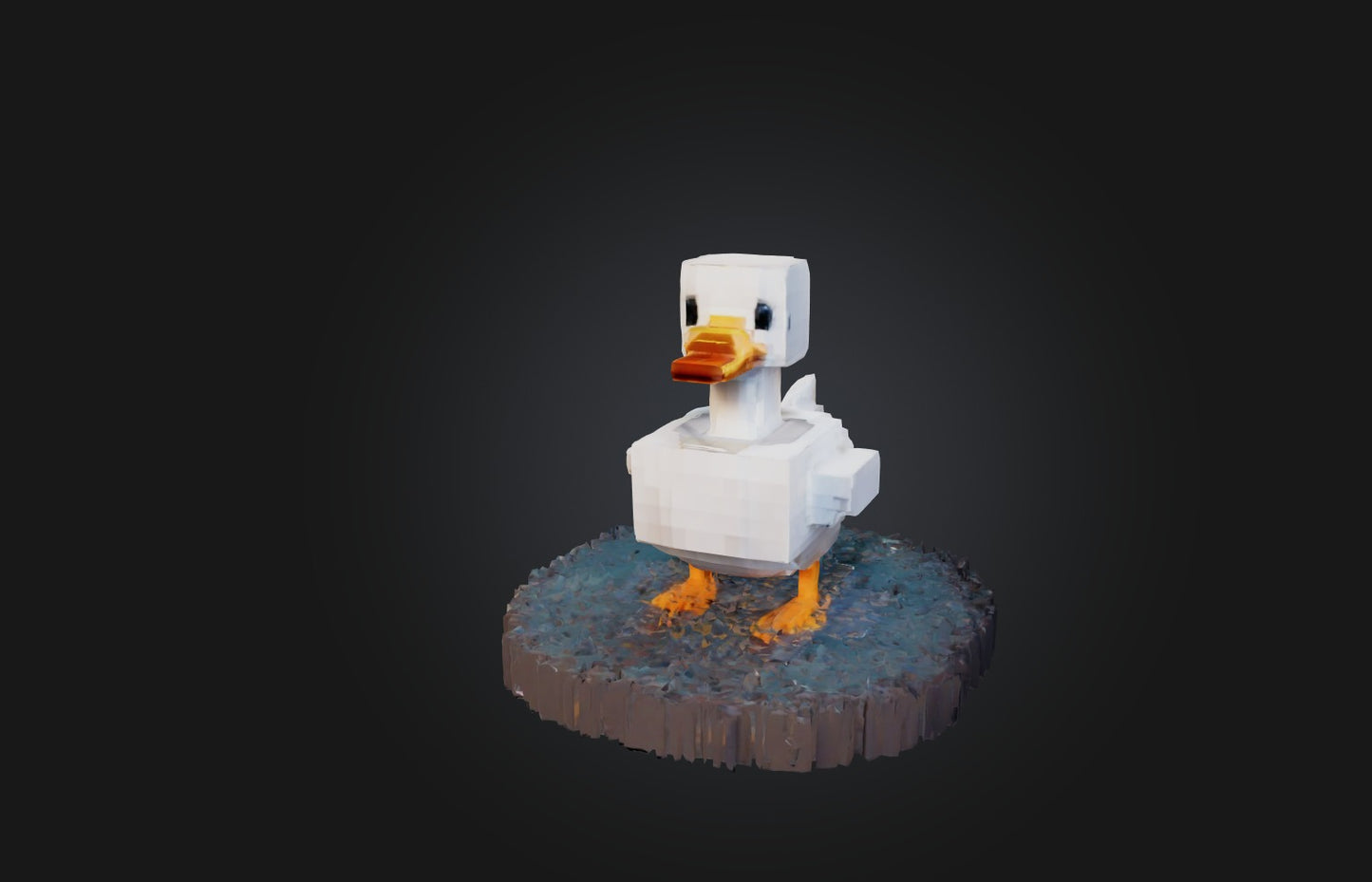 3D model Voxel Duck VR / AR / low-poly