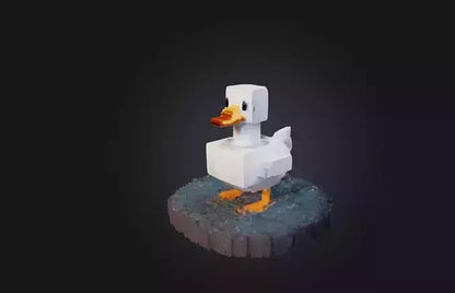 3D model Voxel Duck VR / AR / low-poly