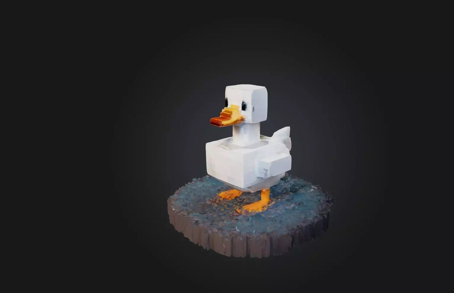 3D model Voxel Duck VR / AR / low-poly