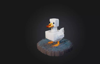 3D model Voxel Duck VR / AR / low-poly