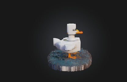 3D model Voxel Duck VR / AR / low-poly