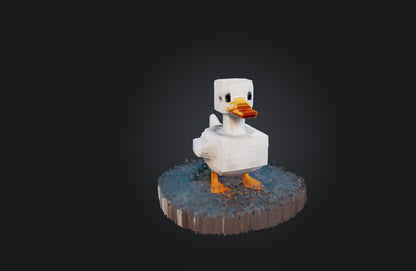 3D model Voxel Duck VR / AR / low-poly
