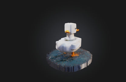 3D model Voxel Duck VR / AR / low-poly