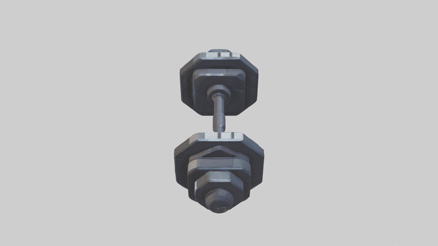 Voxel Dumbbells 3D model
