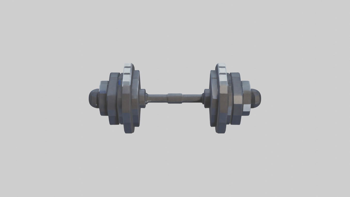 Voxel Dumbbells 3D model
