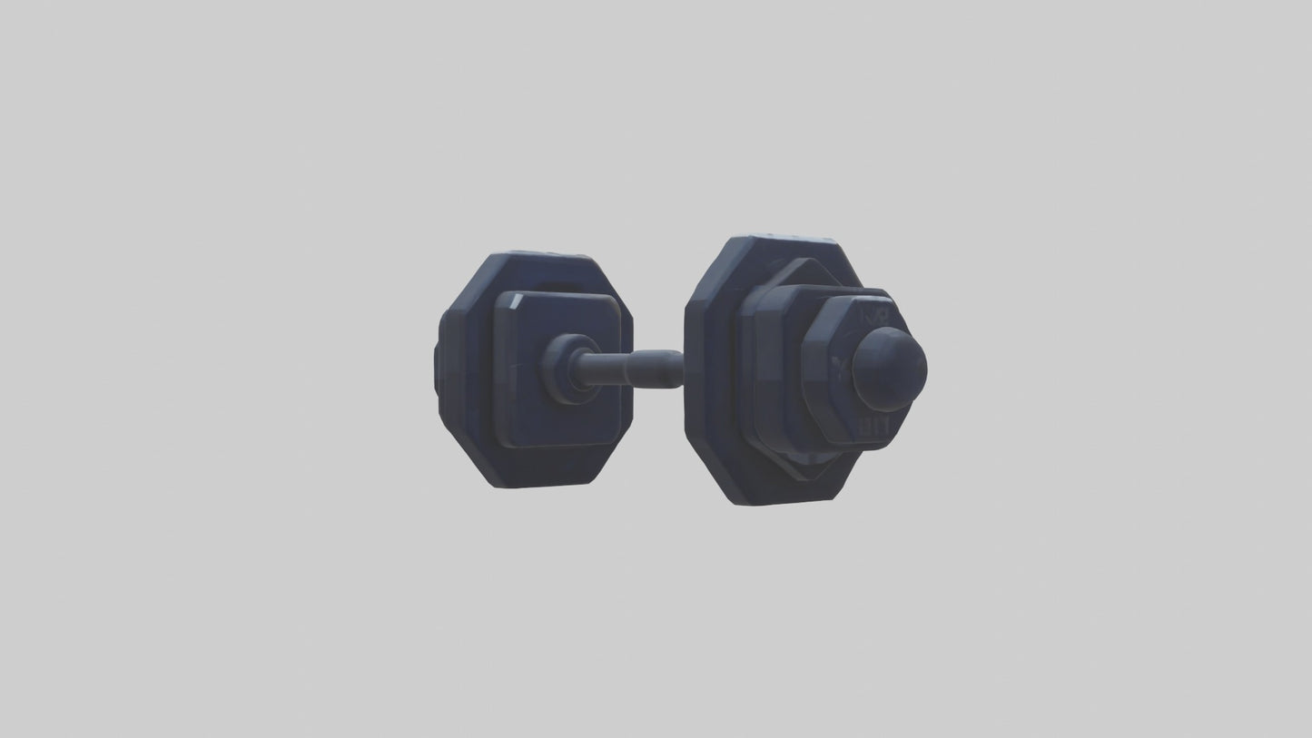 Voxel Dumbbells 3D model