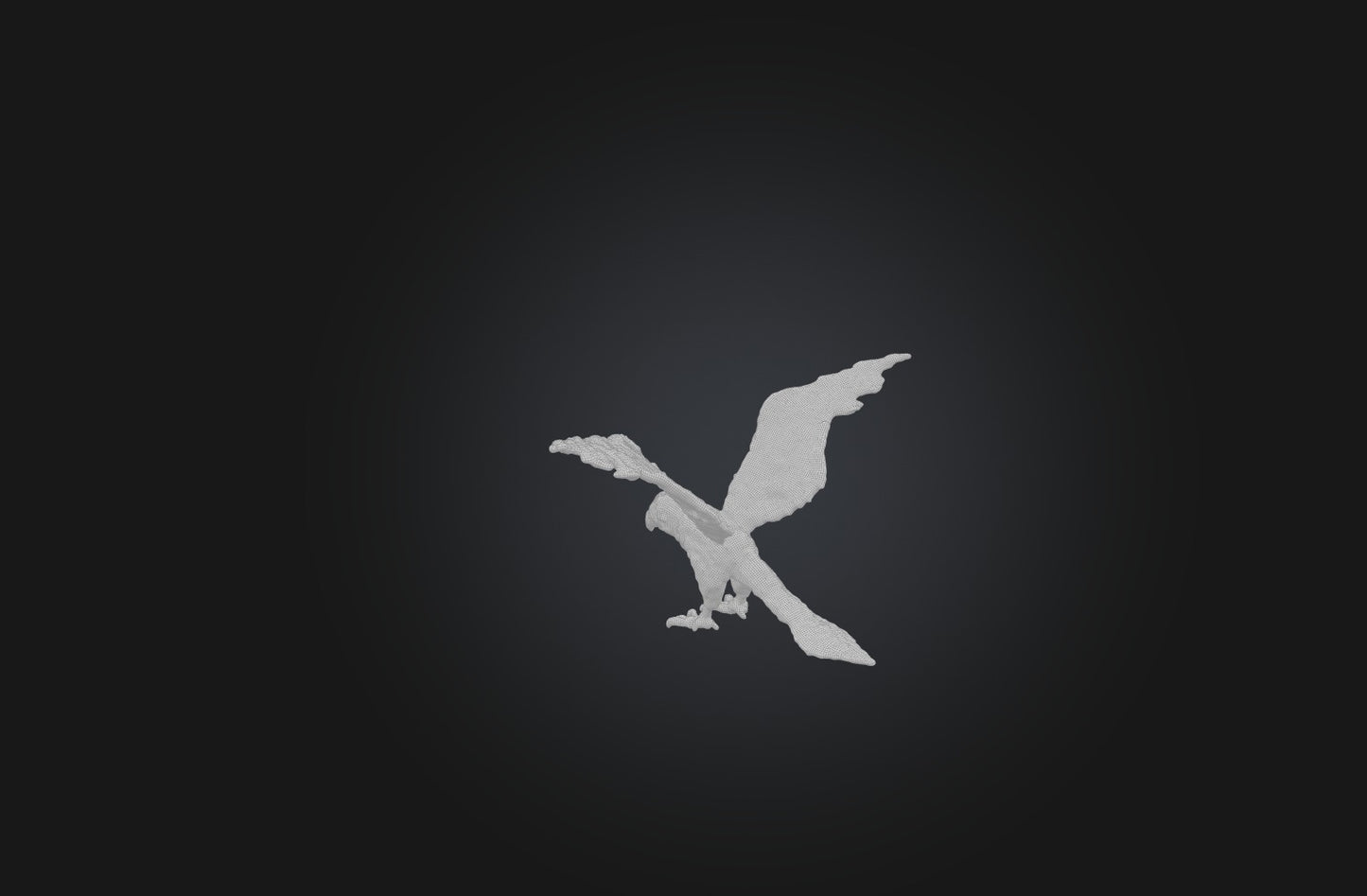 3D model Voxel Eagle VR / AR / low-poly