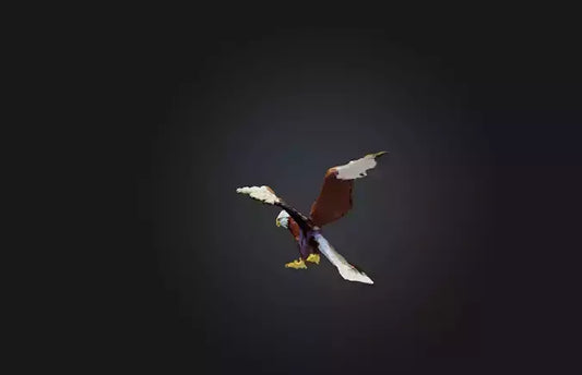 3D model Voxel Eagle VR / AR / low-poly