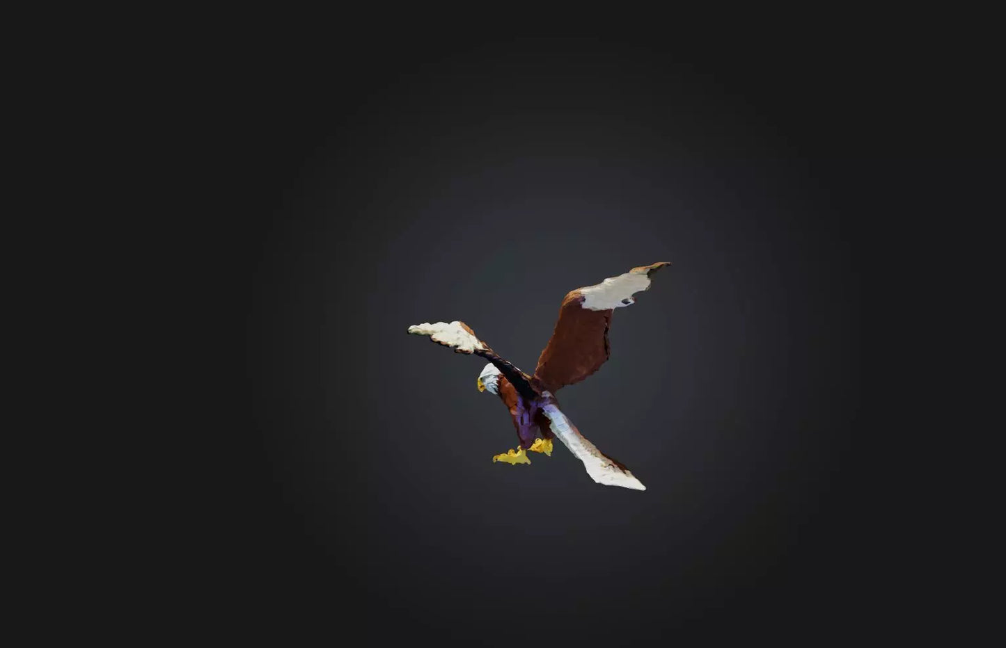 3D model Voxel Eagle VR / AR / low-poly