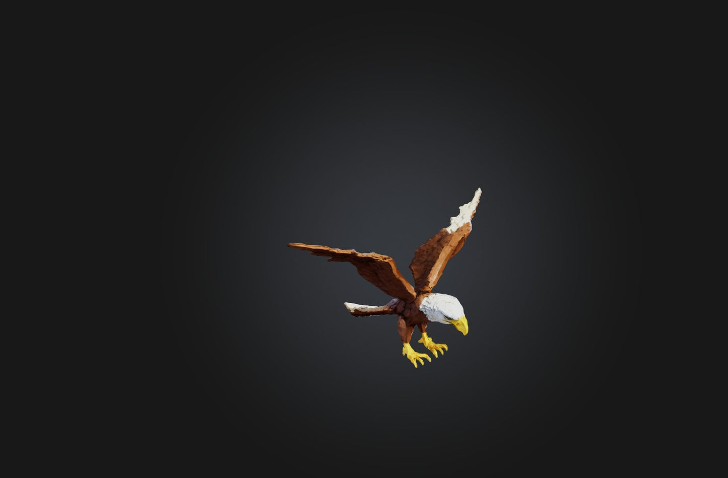 3D model Voxel Eagle VR / AR / low-poly