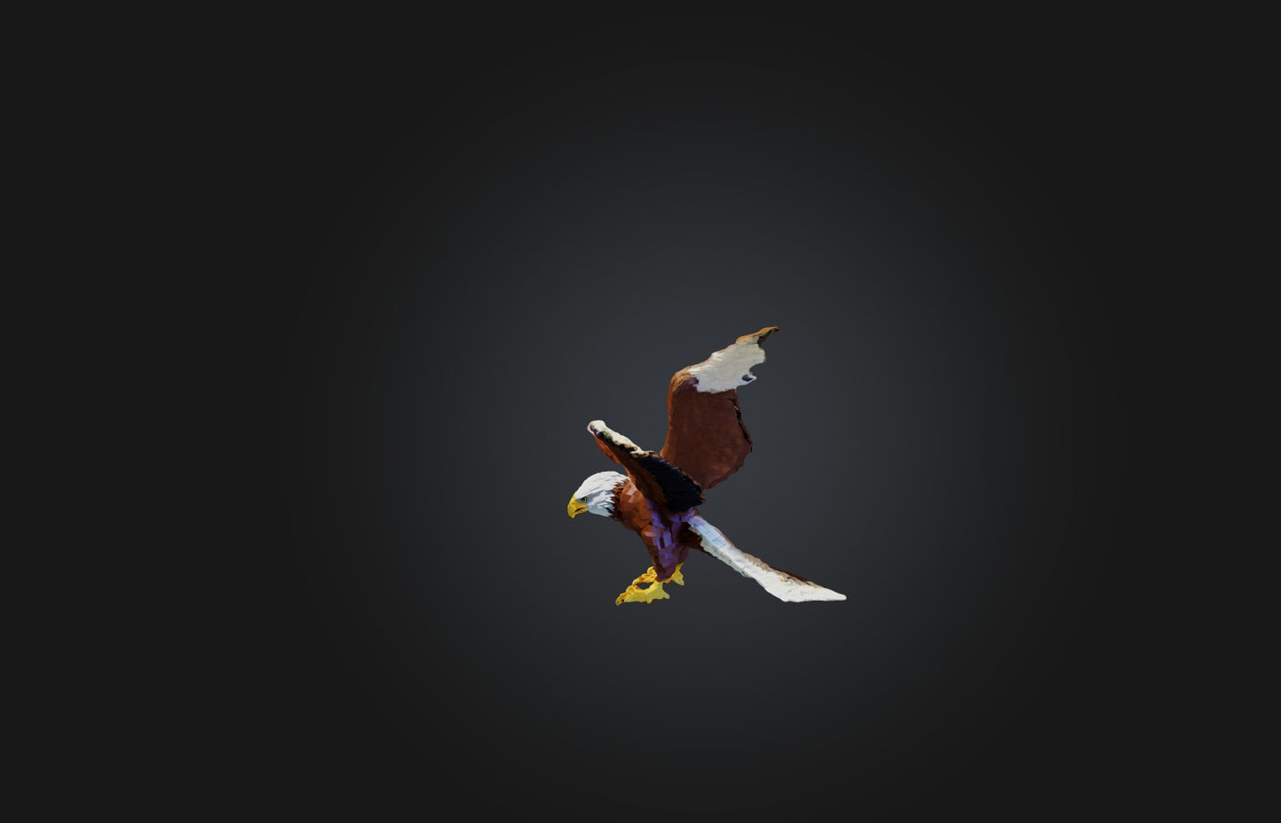 3D model Voxel Eagle VR / AR / low-poly