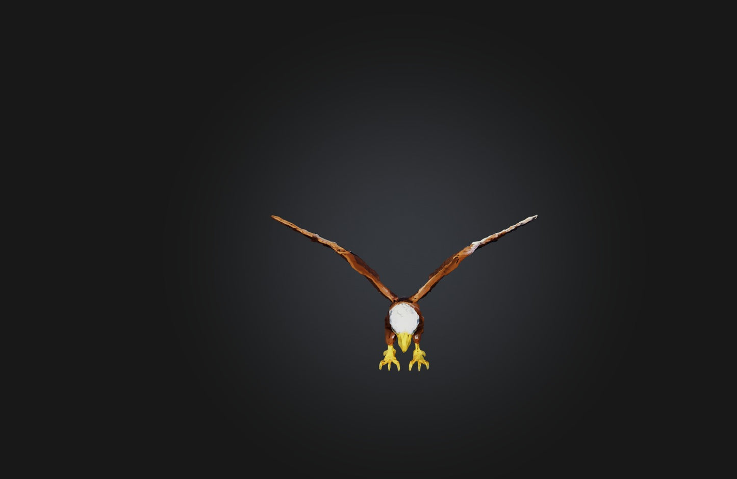 3D model Voxel Eagle VR / AR / low-poly