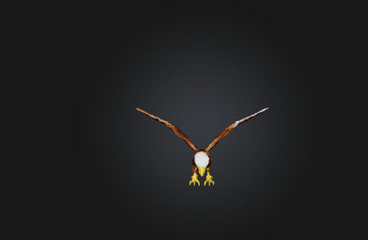3D model Voxel Eagle VR / AR / low-poly