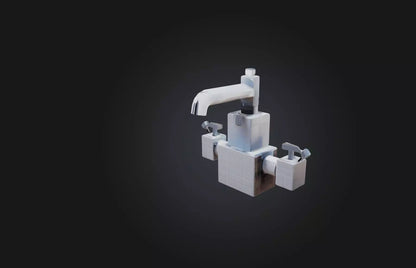 3D model Voxel Faucet VR / AR / low-poly