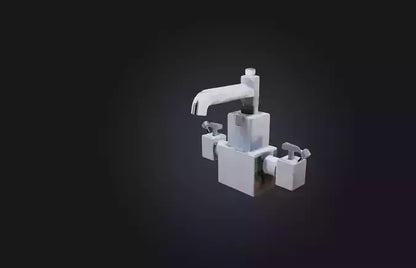 3D model Voxel Faucet VR / AR / low-poly