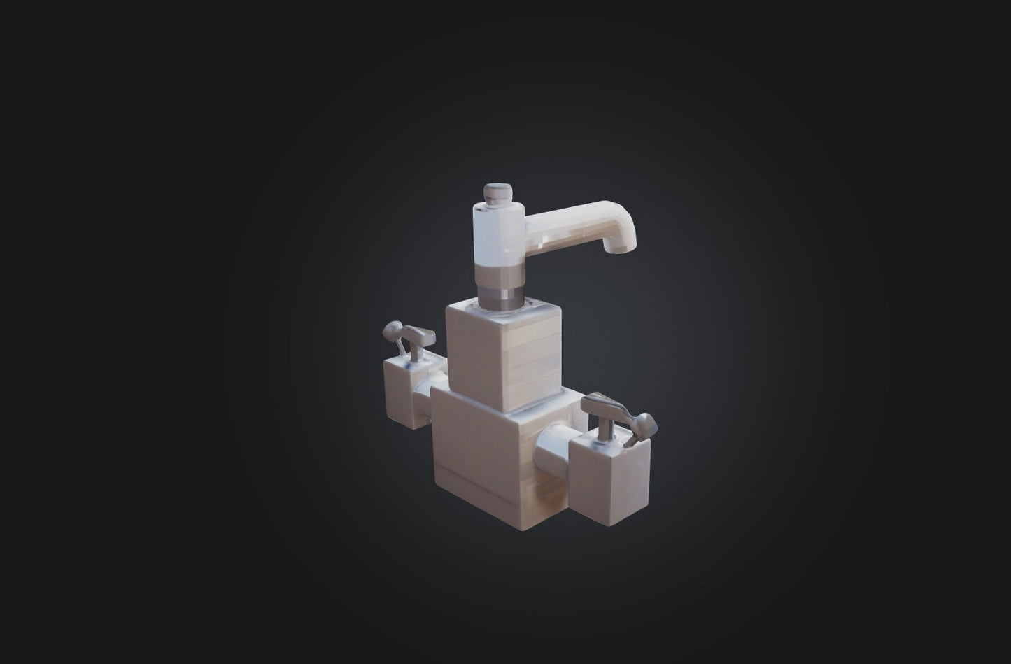 3D model Voxel Faucet VR / AR / low-poly