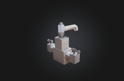 3D model Voxel Faucet VR / AR / low-poly
