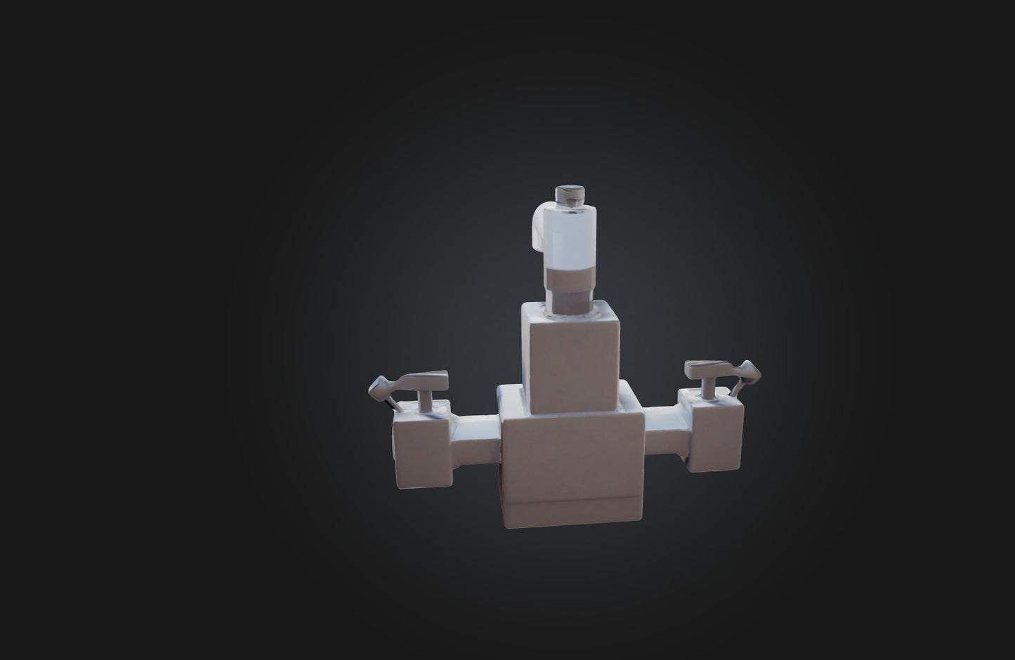 3D model Voxel Faucet VR / AR / low-poly