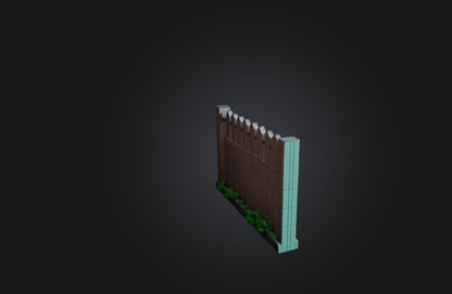 3D model Voxel Fence VR / AR / low-poly