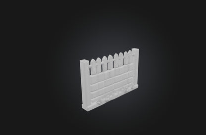3D model Voxel Fence VR / AR / low-poly