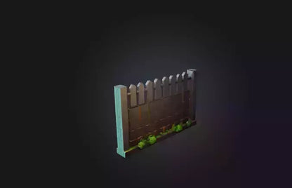 3D model Voxel Fence VR / AR / low-poly